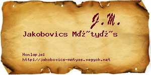 Jakobovics Mátyás névjegykártya