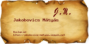 Jakobovics Mátyás névjegykártya